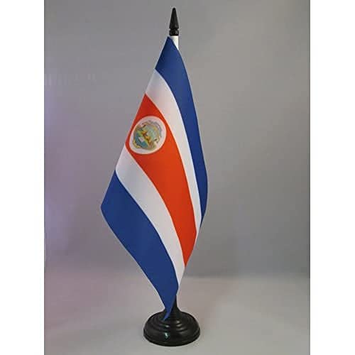 AZ FLAG Bandera de Mesa de Costa Rica 21x14cm - BANDERINA de DESPACHO COSTARRICENSE 14 x 21 cm