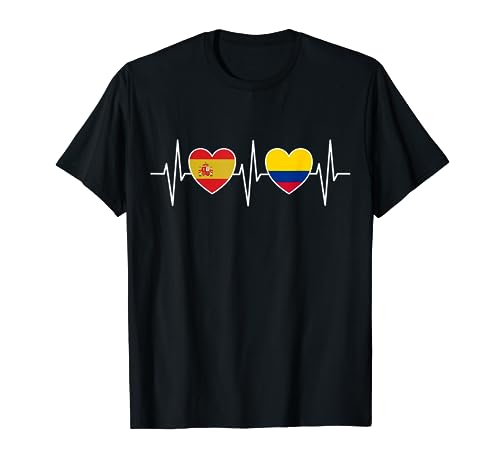 España Y Colombia Banderas Banderas De Colombia Camiseta