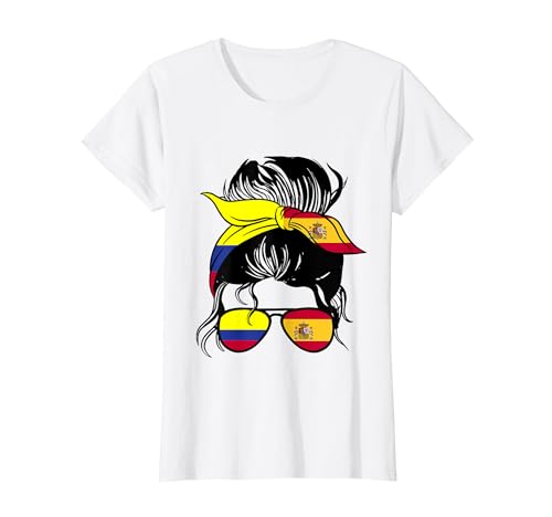 Colombia y España Mix Raíces Colombianas Camiseta