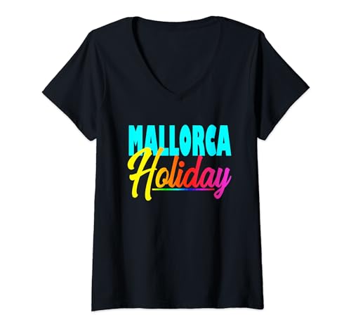 Mujer Mallorca España Palma de mallorca Palma mallorca Mallorca Camiseta Cuello V