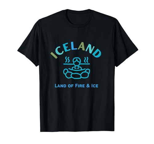 Ropa y recuerdos de viaje de Islandia: piscinas y lagunas de manantiales Camiseta