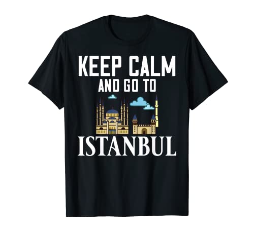 Estambul Turquía Skyline Mapa Viajes Camiseta