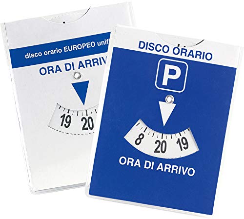 Disco horario europeo Maxi coche de aparcamiento azul 12 x 15 con cuarto D Ora bicolor