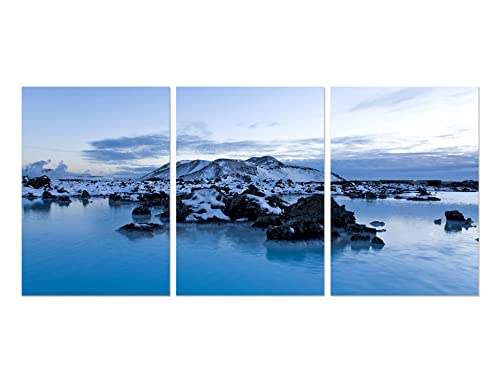 3 carteles A3 Blue Lagoon – Paisaje de viaje Islandia Islandia trío de impresiones