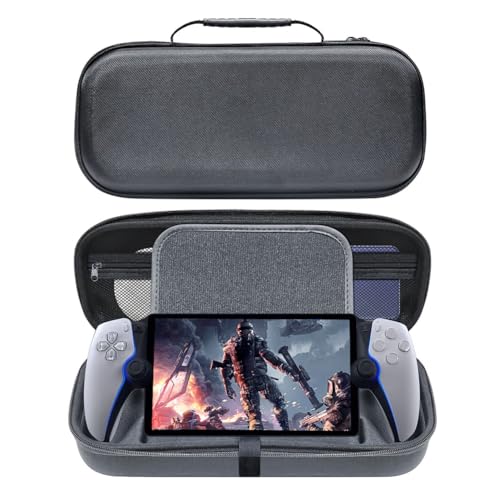 Tikhell Bolsa de almacenamiento portátil para Playstation 5 Portal Remote Play, bolsa de transporte de viaje antiarañazos a prueba de golpes con bolsillo de malla para portal PS5