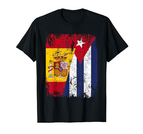 CUBA ESPAÑA BANDERA de la AMISTAD | CUBA Camiseta