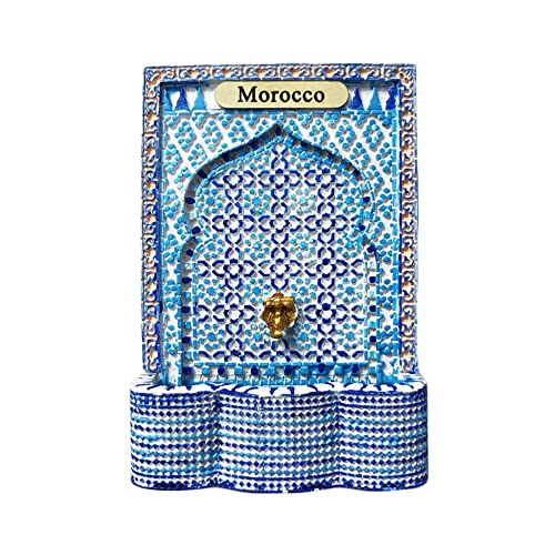 Imán de Nevera de Mosaico 3D de Marruecos, Regalo de Recuerdo, imán de Nevera Hecho a Mano de Resina de Marruecos, colección de decoración para el hogar y la Cocina