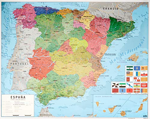 Grupo Erik Editores MPGE0219 - Mini póster mapa de España, 40 x 50 cm