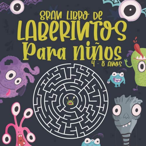 Gran Libro de Laberintos Para niños 4 -8 años: 80 Laberintos con varias formas y niveles: Libro Gran formato de juegos educativos